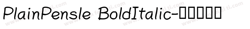 PlainPensle BoldItalic字体转换